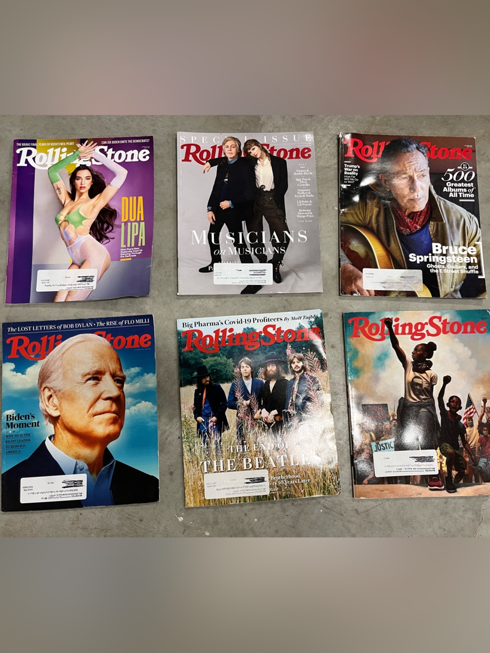 Rolling Stone Magazine Lot - Assorted Cover Colors